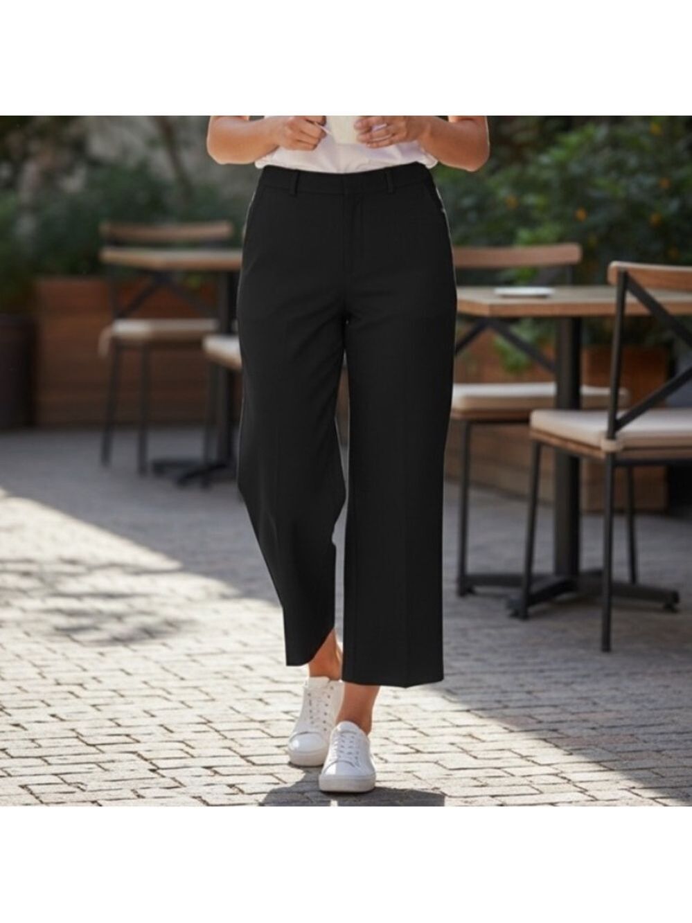 Banana Republic Jackson Curvy Fit Cropped Wool Pants